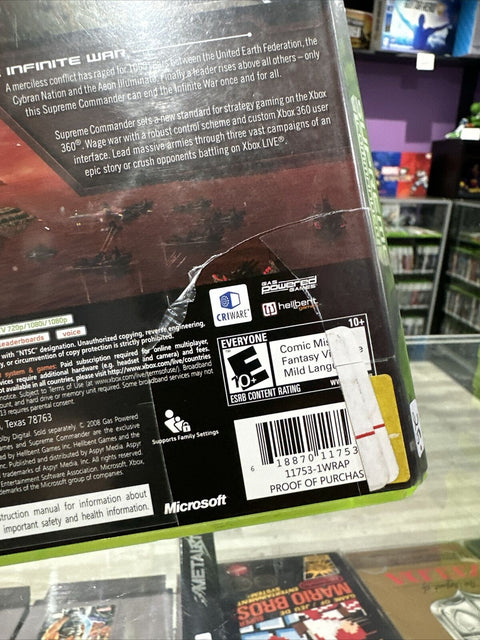 Supreme Commander (Microsoft Xbox 360, 2008) CIB Complete Tested!