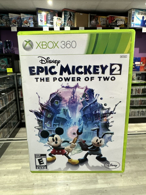 Disney Epic Mickey 2: The Power of Two (Microsoft Xbox 360, 2012)  CIB Complete