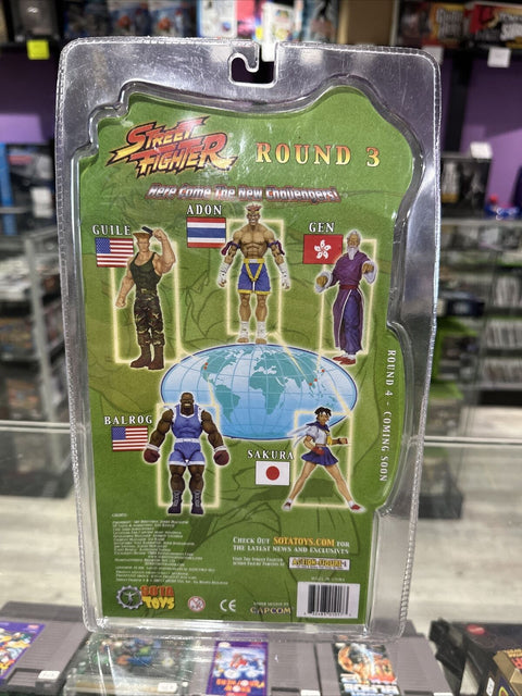 Street Fighter Guile Round 3 2005 Action Figure - New Factory Sealed!