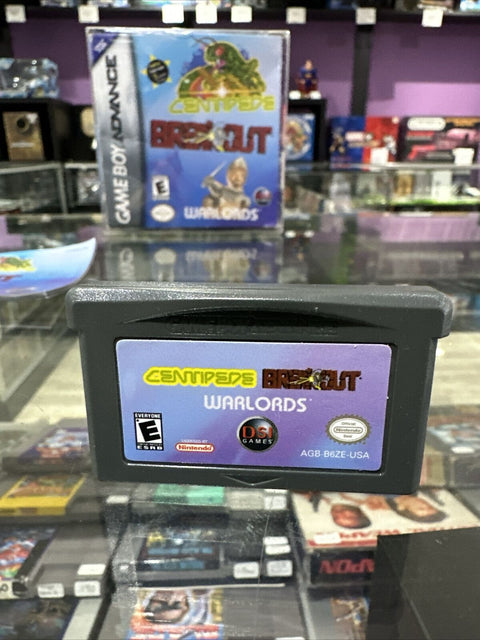 Breakout/Centipede/Warlords - Nintendo Game Boy Advance GBA - CIB Complete
