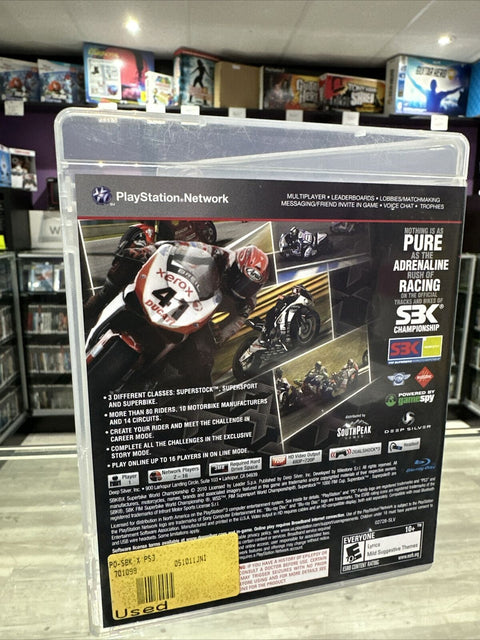 SBK X: Superbike World Championship (Sony PlayStation 3, 2010) PS3 Complete!