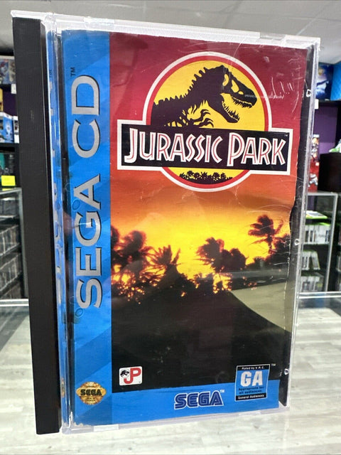 Jurassic Park (Sega CD, 1993) CIB Complete *Water Damaged Manual* Tested