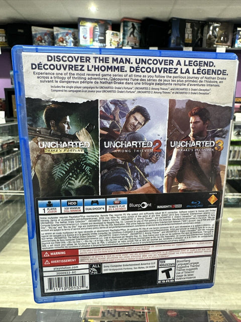 Uncharted The Nathan Drake Collection (Sony PlayStation 4) PS4 Complete!