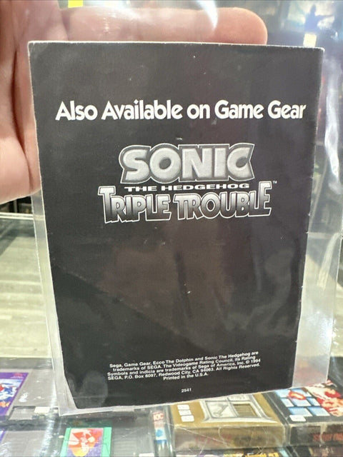 *Manual Only* Ecco The Tides of Time - Sega Game Gear Instruction Booklet