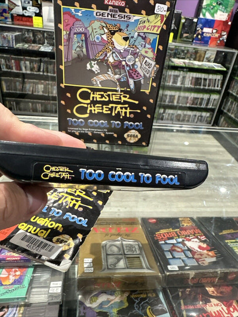 Chester Cheetah: Too Cool to Fool (Sega Genesis, 1992) CIB Complete Tested!