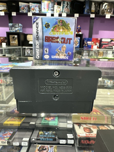 Breakout/Centipede/Warlords - Nintendo Game Boy Advance GBA - CIB Complete