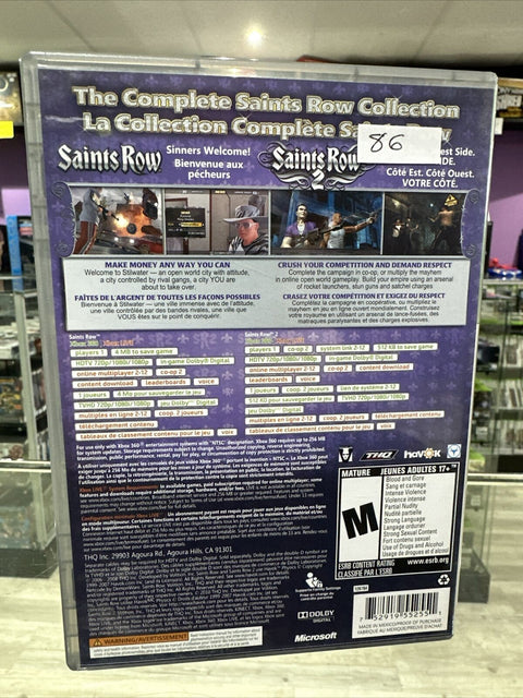 Saints Row: Double Pack 1 + 2 (Microsoft Xbox 360, 2010) Tested!