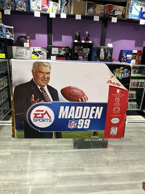 Madden NFL 99 (Nintendo 64, 1998) N64 CIB Complete Tested!