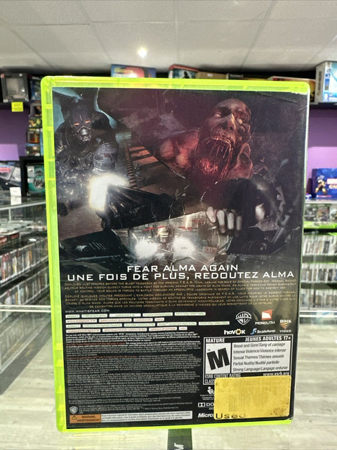 F.E.A.R. 2: Project Origin (Microsoft Xbox 360, 2009) Complete Tested Fear 2