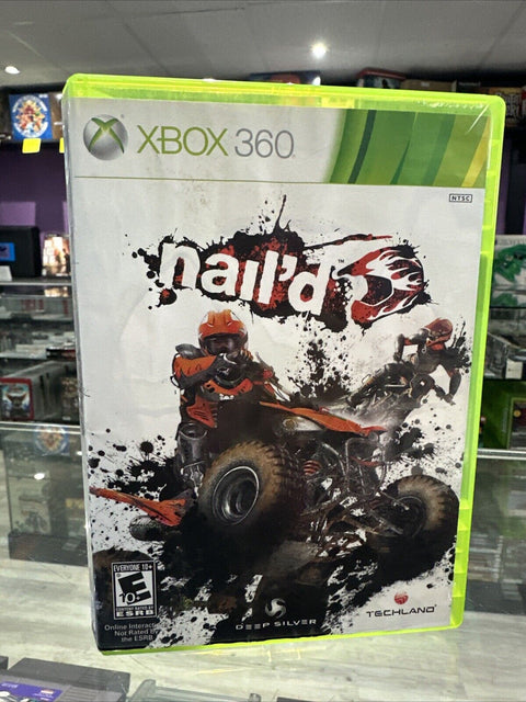 Nail'd (Microsoft Xbox 360, 2010) Tested *Cover Art Water Damage*