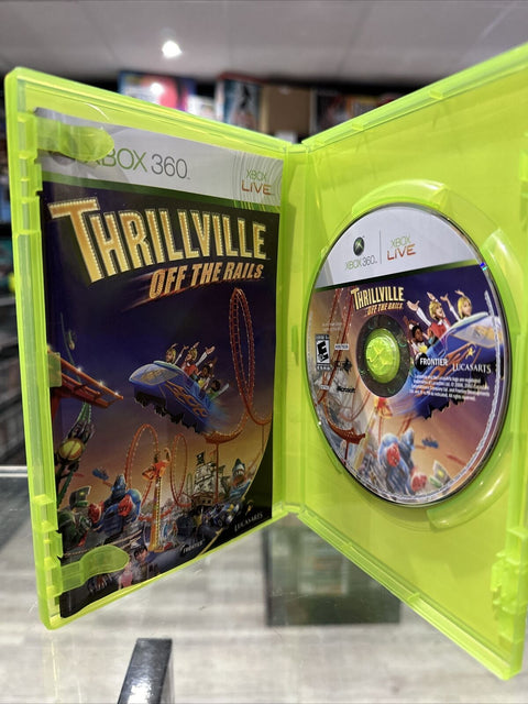Thrillville: Off the Rails (Microsoft Xbox 360, 2007) CIB Complete Tested!