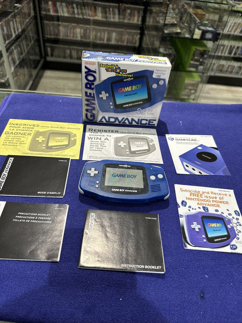 Nintendo Game Boy Advance Toys R Us Edition Blue GBA Complete New Battery Cover