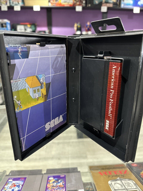 American Pro Football Sega Master System SMS w/ Box + Poster - Tested!