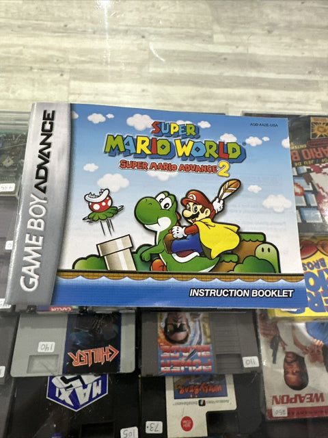 Gameboy Advance - Super Mario World Super Mario 2 - Manual Only GBA