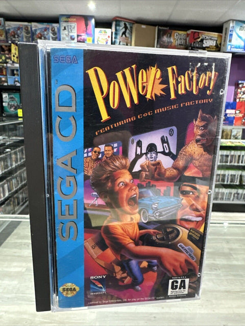 Power Factory Featuring C + C Music Factory (Sega CD, 1992) Case Damage CIB