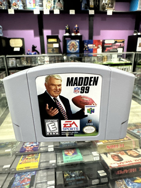 Madden NFL 99 (Nintendo 64, 1998) N64 w/ Instruction Manual Booklet - Tested!