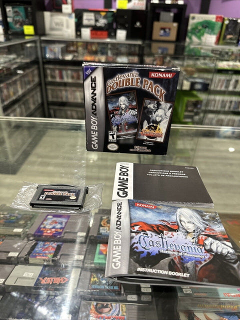 Castlevania Double Pack (Nintendo Game Boy Advance, 2006) GBA Complete Tested!