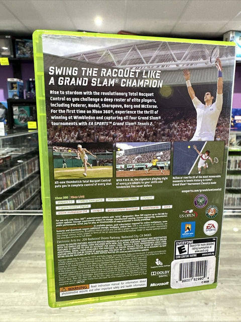 Grand Slam Tennis 2 (Microsoft Xbox 360, 2012) CIB Complete Tested!