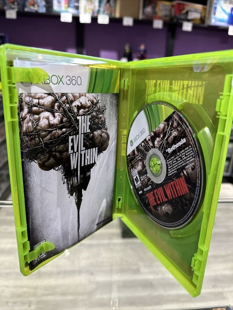 The Evil Within (Microsoft Xbox 360, 2014) w/ Slip Cover CIB Complete Tested!