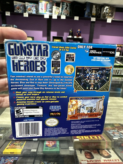 Gunstar Super Heroes (Nintendo Game Boy Advance, 2005) GBA CIB Complete Tested!