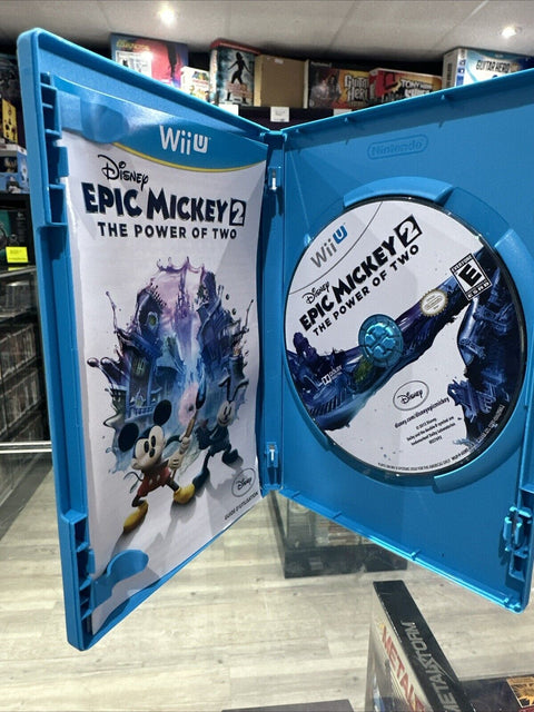 Disney Epic Mickey 2: The Power of Two (NINTENDO Wii U, 2012) CIB Complete