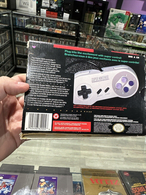 Official OEM Nintendo Super NES SNES Controller CIB w/ Manual - Tested!
