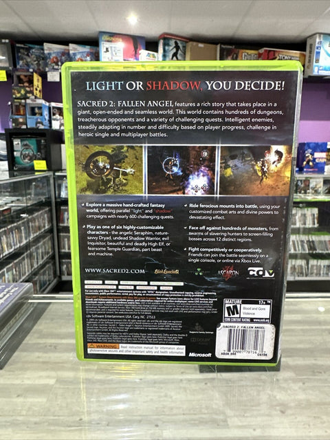Sacred 2: Fallen Angel (Microsoft Xbox 360, 2009) CIB Complete Tested!