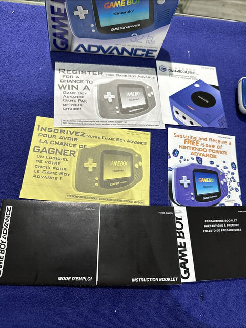 Nintendo Game Boy Advance Toys R Us Edition Blue GBA Complete New Battery Cover
