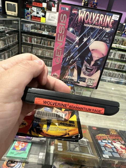 Wolverine: Adamantium Rage (Sega Genesis, 1994) CIB Complete Tested!