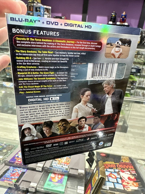 NEW! Star Wars: Episode VII: the Force Awakens (Blu-ray + DVD) Factory Sealed