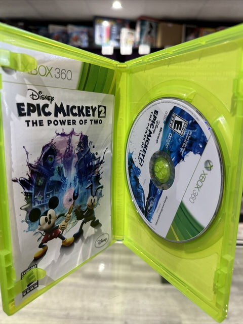 Disney Epic Mickey 2: The Power of Two (Microsoft Xbox 360, 2012)  CIB Complete