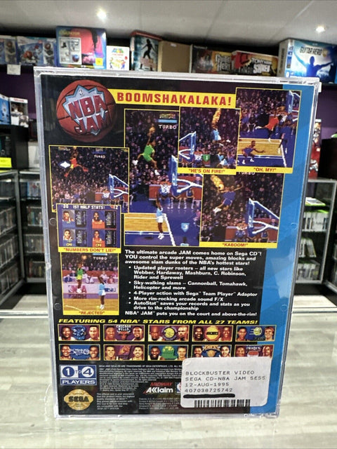 NBA Jam (Sega CD, 1993) No Manual - Tested!
