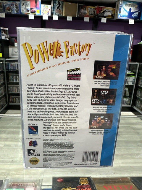 Power Factory Featuring C + C Music Factory (Sega CD, 1992) Case Damage CIB