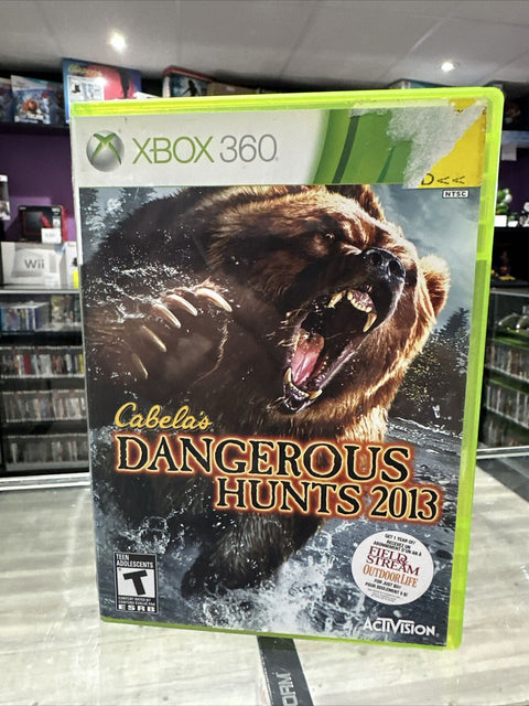 Cabela's Dangerous Hunts 2013 (Microsoft Xbox 360, 2012) CIB Complete Tested