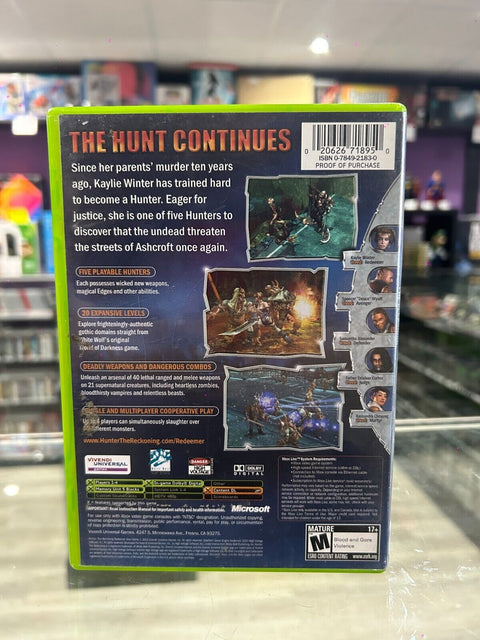 Hunter: The Reckoning Redeemer (Microsoft Xbox) OG Xbox CIB Complete Tested!