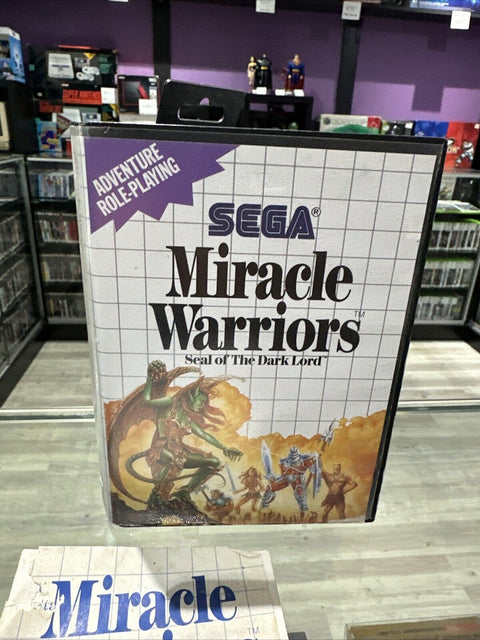 Miracle Warriors: Seal of the Dark Lord (Sega Master System) SMS CIB Complete