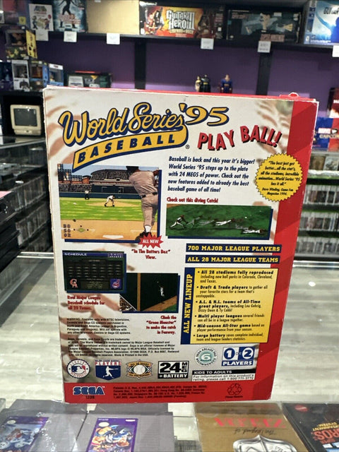 World Series Baseball '95 (Sega Genesis, 1995) Cardboard Box - Tested!