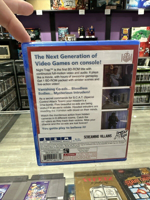 NEW! Night Trap (Sony PlayStation 4, 2017) PS4 Factory Sealed! Limited Run