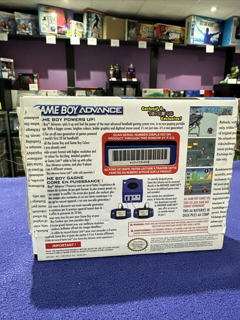 Nintendo Game Boy Advance Toys R Us Edition Blue GBA Complete New Battery Cover