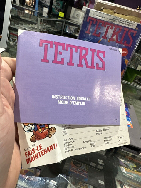 Tetris (Nes Nintendo, 1989) Complete CIB Tested!