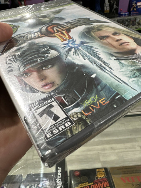 NEW! Soul Calibur IV (Microsoft Xbox 360, 2008) Factory Sealed! *ripped plastic*