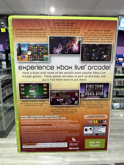 Xbox Live Arcade Unplugged Vol. 1 (Microsoft Xbox 360, 2006) Complete Tested!