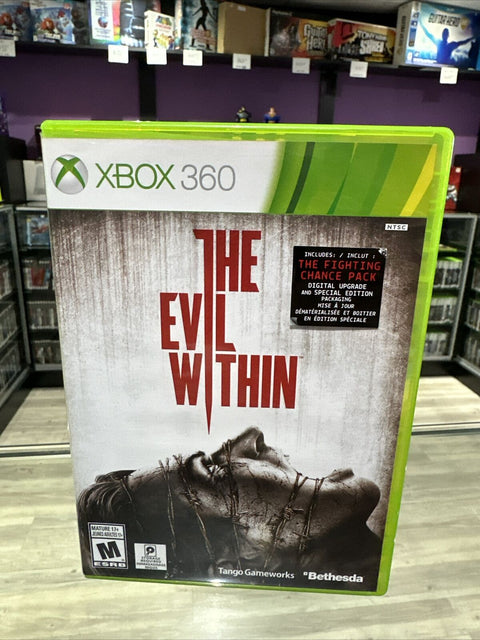 The Evil Within (Microsoft Xbox 360, 2014) w/ Slip Cover CIB Complete Tested!