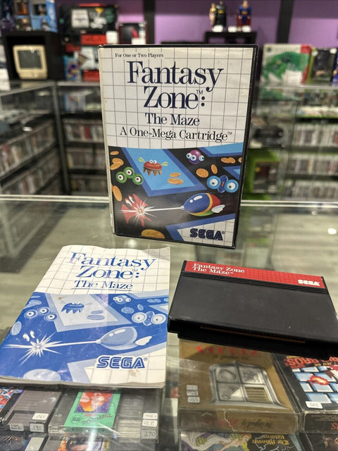 Fantasy Zone: The Maze (Sega Master System, 1988) SMS CIB Complete Tested!