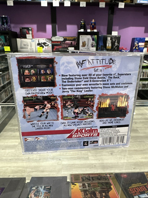 WWF Attitude (Sega Dreamcast, 1999) CIB Complete Tested!