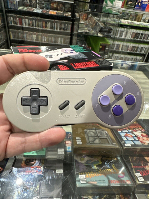 Official OEM Nintendo Super NES SNES Controller CIB w/ Manual - Tested!