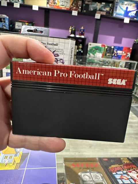 American Pro Football Sega Master System SMS w/ Box + Poster - Tested!