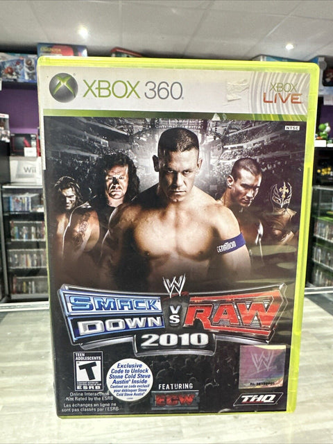WWE SmackDown vs. Raw 2010 Featuring ECW (Microsoft Xbox 360, 2009) Complete