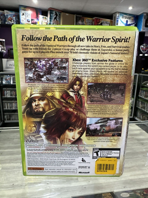 Samurai Warriors 2 (Microsoft Xbox 360, 2006) CIB Complete Tested!