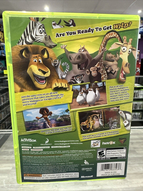 Madagascar Escape 2 Africa - Microsoft Xbox 360 CIB Complete Tested!
